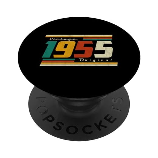 1955 Vintage Cumpleaños Retro Edición Limitada Hombres Mujer PopSockets PopGrip Intercambiable