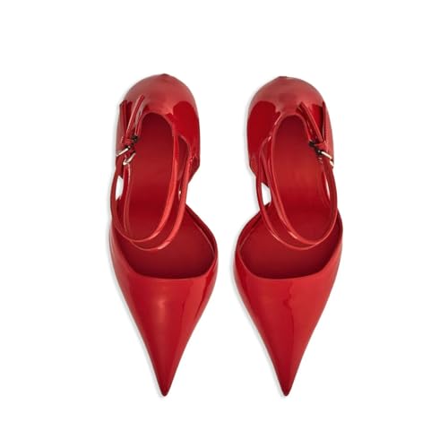 Vertundy Women's Ankle Strap Pumps Closed Pointed Toe Wedge High Heels Sandals Spring Fashion Wedding Bride Pumps Shoes4