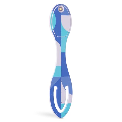 Image of Gifts for Readers & Writers Book Light, Clip On Reading Light for Bed, 2in1 Flexilight & Bookmark, Small & Lightweight with a Soft Glow, 2 Batteries Included, Blue Blocks