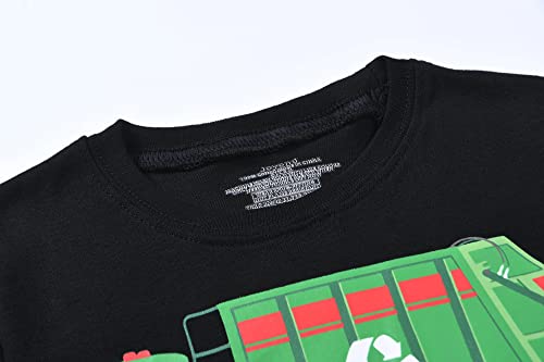 Joyond Boys Pure Cotton Summer Pjs for 2-14 Years, Kids Short Sleeve 4-Piece Pajamas Set Little Boys Sleepwear2