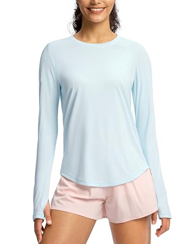 Image of Soothfeel Lightweight Long Sleeve Workout Tops for Women Gym Running Shirts | Quick Dry, Breathable, Moisture Wicking, UPF 50+ Sun Protection, Athletic Shirts for Running, Gym, Exercise, Yoga, Hiking