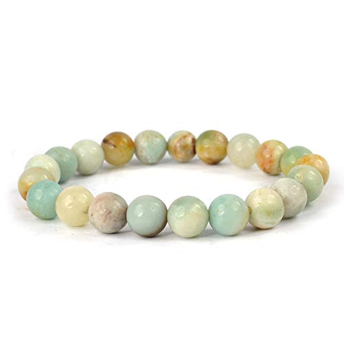 Image of Reiki Crystal Products Natural Crystal Stone 8 mm Round Bead Bracelet for Men & Women | Stretchable Gemstone Bracelet for Meditation, Yoga, Reiki & Daily Wear