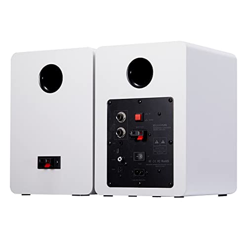Sanyun SW206 Enceintes d’étagère Double Mode 80 W – Mode Moniteur et Mode HiFi – Haut-Parleur en Fibre de Carbone 4 Pouces – Tweeter à dôme en Film de Soie 25 cœurs – Blanc - Les Beatles, Paul McCartney, John Lennon, RIngo Starr, George Harrison Sanyun SW206 Enceintes d'étagère Double Mode 80 W - Mode Moniteur et Mode HiFi - Haut-Parleur en Fibre de Carbone 4 Pouces - Tweeter à dôme en Film de Soie 25 cœurs - Blanc – Image 4