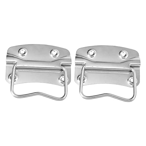 POPETPOP 2Pcs Stainless Steel Folding Pull Handle Handle for Toolbox Storage Cabinet and Flight Case Durable Resistant Design High Grade Finish Easy Installation
