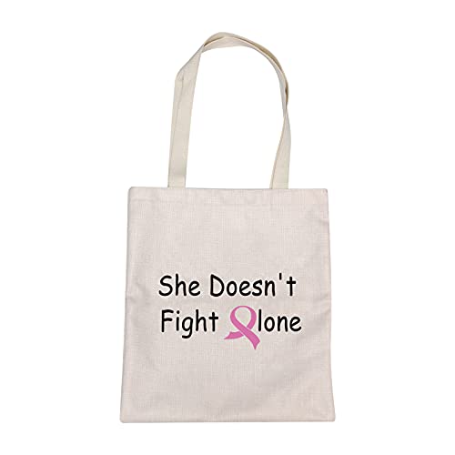 Cancer Support Gifts Cancer Awareness Bag Cancer Survivor Gifts for Women Makeup Bad Drug Zipper Pouch Breast Cancer Canvas Bags Cancer Patient Gifts (Cancer Support Tote bag)