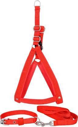 DYS Pets Dog Belt Combo of 1 inch Red Padded Dog Body Harness, Red Dog Leash with Handle and Red Collar for Dog, Adjustable Chest Size Dog Harness & Leash (Medium, Red) (B09BR44H9K) Amazon Price History, Amazon Price Tracker