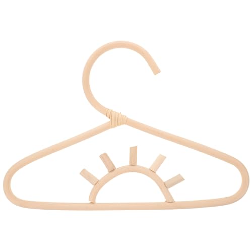 Alipis Rattan Closet Hanger for Kids Clothes - Small Toddler Skirt Hangers Baby Clothes Organizer for Children Hangers Bamboo Room Accessories Closet Wood Garment Rack