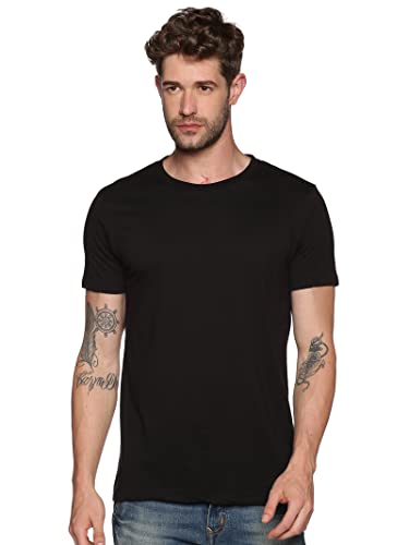 Image of Solid Men Round Neck White T-Shirt