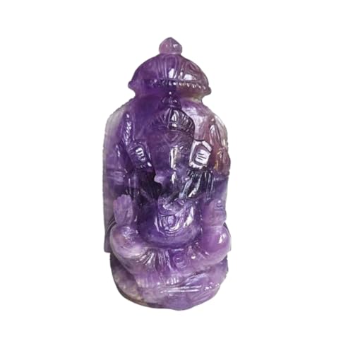 Image of Soulwise Amethyst ametrine Ganesha 14cm Tall, Healing Crystal for Growth, Abundance and Positivity, Diwali Decor, Diwali Gift