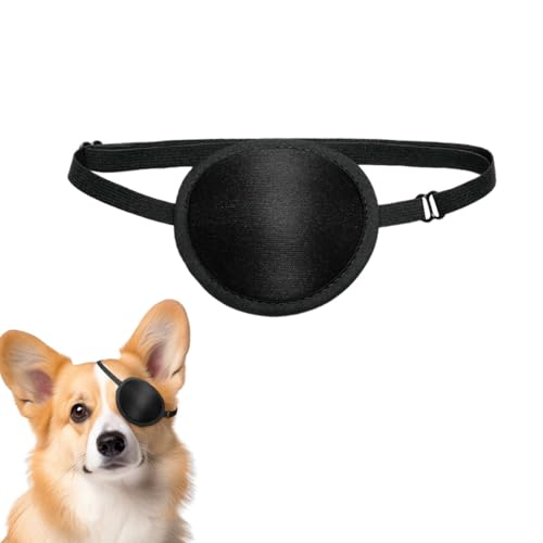 Image of Dog Eye Patch Dog Single Eyepatch Adjustable Soft Eyepatch Dogs Eye Covering for Small Medium Large Dogs Cats Eye Injuries - After Surgery Wounds (One)