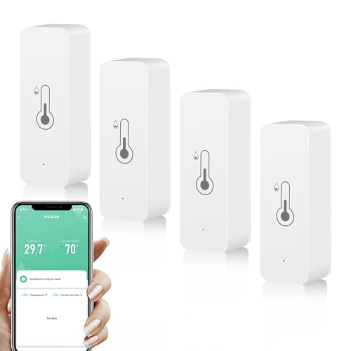 Capteur de température et d'humidité Wifi Tuya avec alarme notification smartphone Jadeshay