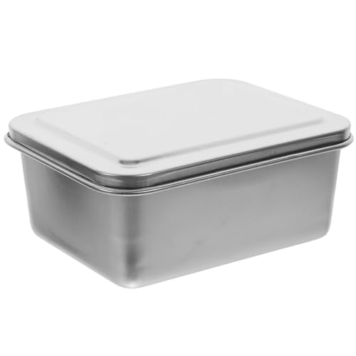 PRETYZOOM Molde para servir pasteles, helado, recipiente con tapa, reutilizable, para refrigerador, caja de almacenamiento para sorbete, yogur, gelatina, con tapa, caja de tostadas, molde para hornear