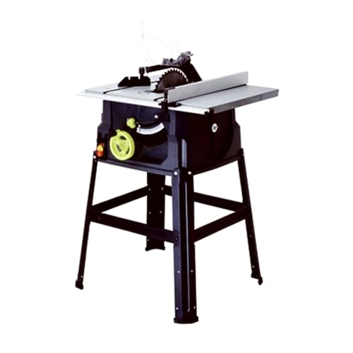 Intradin 32 Inch Table Saw and Stand with High Speed 10 Inch Long Steel Blade, Dust Port, and Brake for Tools and Home Improvement Needs