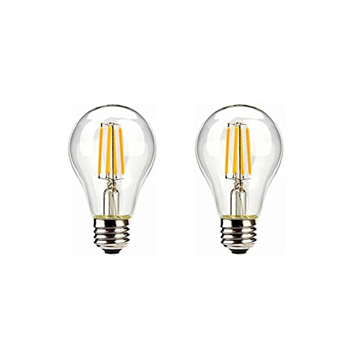 ANTYX E26 / E27 LED Bombillas de luz Blanca cálida 270 0K 2W 3V A60 A19 Edison Standard Tornillo Base 20W Equivalente para Luces solares al Aire Libre, Paquete de 2