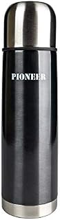 Pioneer SVF500MG Insulated Stainless Steel Double Walled Hot/Cold up to 8 Hours BPA Free Reusable Leak Proof Vacuum Sealed Flask 500 ml Grey, Metallic Black