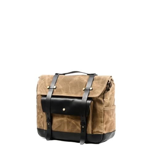 Sac de moto vintage en toile Khaki pour custom Harley Sportster XL