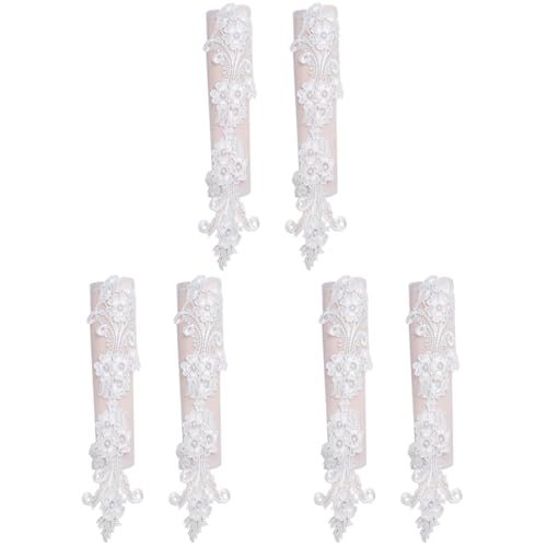 Guantes de novia de encaje VALICLUD elegantemente bordados para bodas