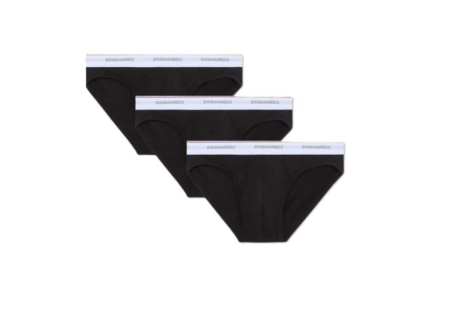 DSQUARED2 3-Pack Brief DCX300030, 001 - Negro, XL