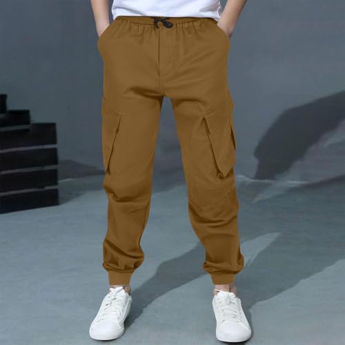 Cargo Joggers for Boys Elastic Waist Pull On Sweatpants Baggy Casual Hiking Joggers Fashion Athletic Workout Sweat Pants2