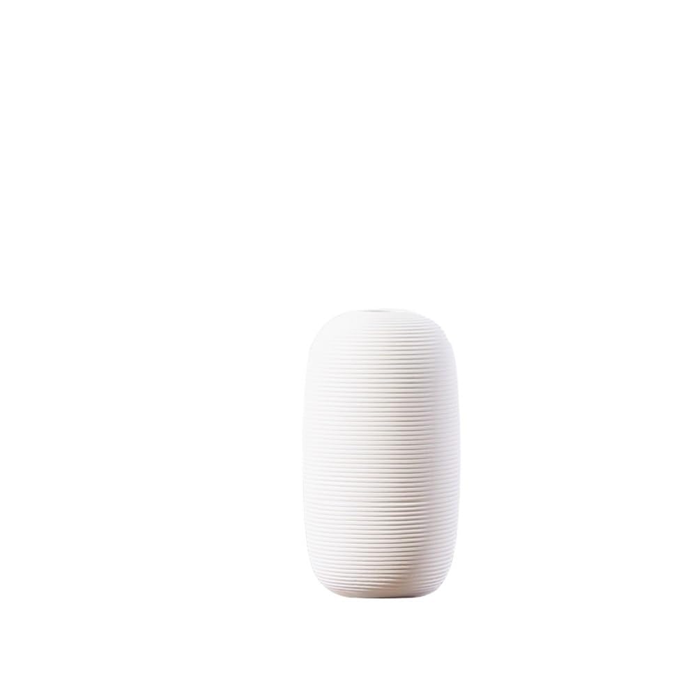 flower vase Cylindrical White Ceramic Vase Flower Arrangement Living Room Ornament Decoration Multi (Small)