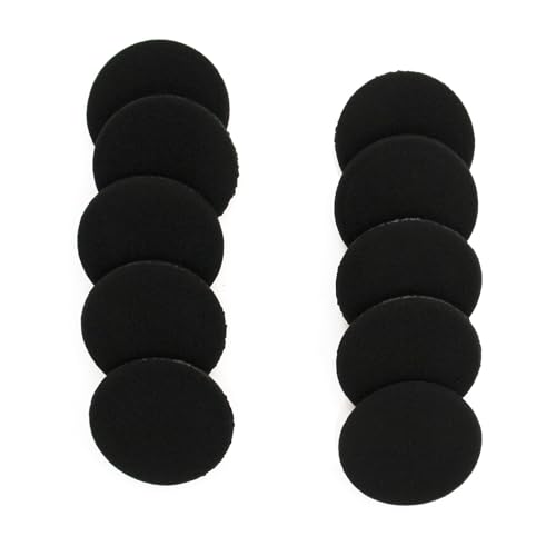 Maxtonser Juego de 10 pares de almohadillas de esponja de repuesto para los oídos, fundas suaves de espuma para orejas de 35 mm, 40 mm, 45 mm, 50 mm, 55 mm, 60 mm, 65 mm