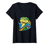Mujer Super Snake - Serpiente con capa - Serpiente superhéroe Camiseta Cuello V