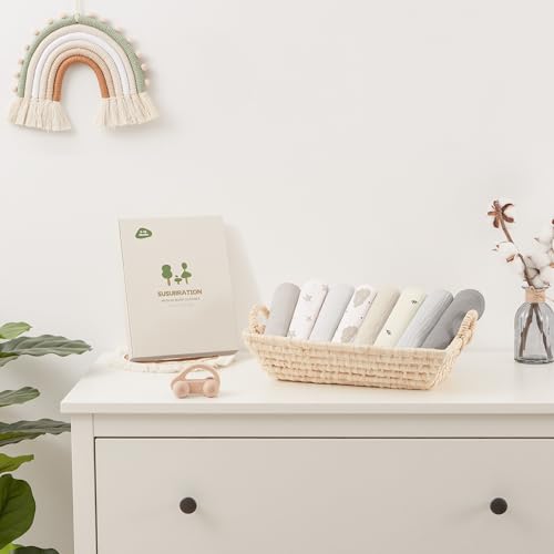 Susurration Mulltücher Baby Spucktücher,8er-Pack 100% Baumwolle Spucktücher Baby für Jungen und Mädchen, Weich… – Ansicht 6