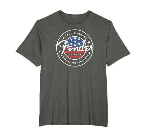 Fender American Flag Circle Stamp Logo Camiseta