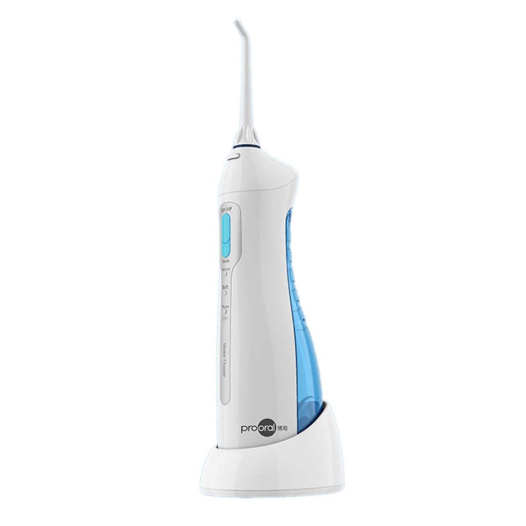 Irrigatore orale dentale Flosser dell'acqua, 6 punte a getto | Ricarica induttiva portatile 100-240 V | Raccoglitore elettrico per acqua 120 sec Pick dentale per famiglia |volume 150 ml - 1400 mAh