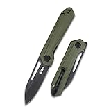 KUBEY Royal KU321 Folding Pocket Knife G10 Handle D2 Blade (Green - dark stonewashed)