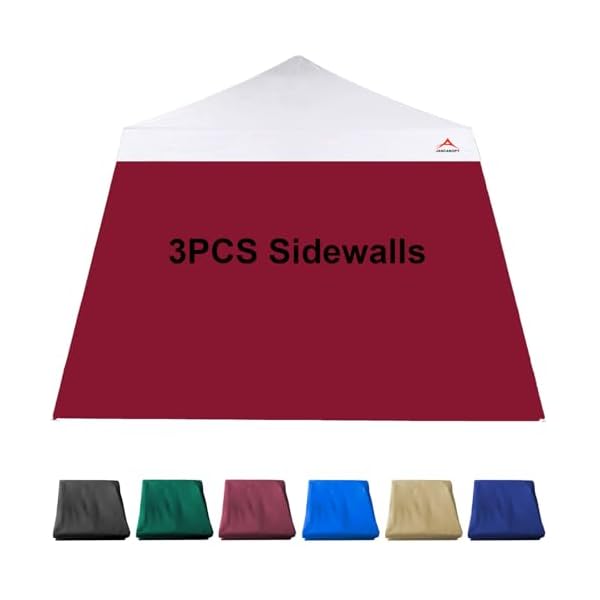Burgundy sunwall for 10×10 slant leg pop up canopy3 pack sidewalls only  urban country home decor
