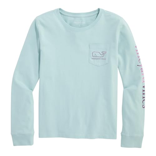 vineyard vines Girls' Foil Vintage Whale Long-Sleeve Pocket Tee2