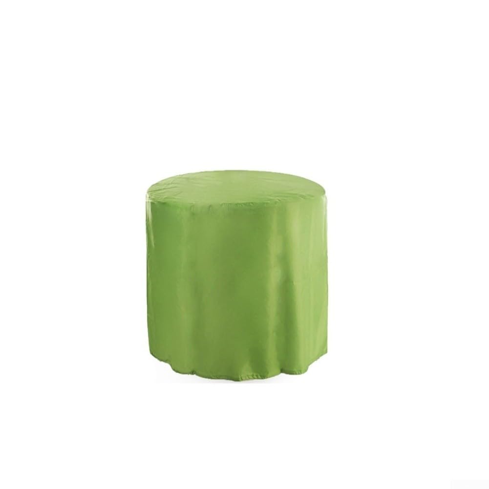 Lightweight Waterproof Outdoor Furniture Cover Round Square Dustproof All-Season Protection with Drawstring for Garden(green)