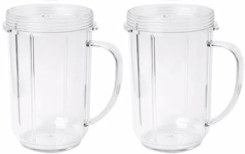 Juego de 2 tazas de 16 onzas para licuadora Magic Bullet de 250 W MB1001 Series, pieza de repuesto G_APOK