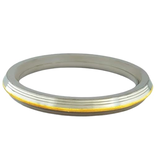 Stainless Steel Punjabi Sikh Gents Heavy Kada Bangle Bracelet With Stylish Gold Brass Line For Men, Boys Birthday, Wedding Day Gifts Husband, Brother, Father, Friends