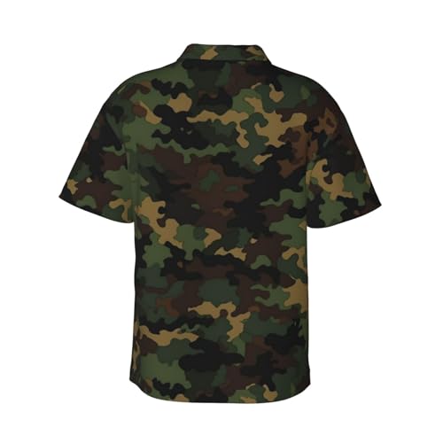 Chemise hawaïenne à motif camouflage vêtement de plage décontracté manches courtes - 5