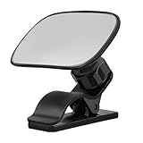 UHANBUT Car Mirror for Baby, 360° Adjustable Wide Angle Car Rear View Convex Mirror, Universal Baby Facing Rear HD Safety Back Seat Mirrors Clip on Sun Visor (1PC)