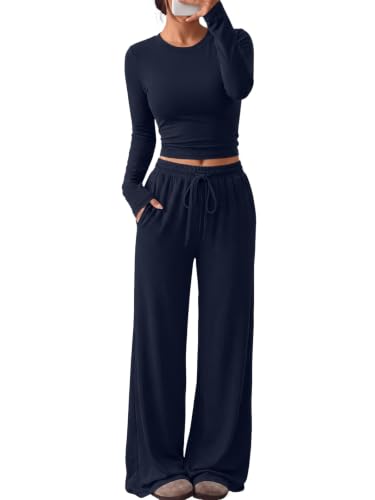 Image of Trendy Queen Women's 2 Piece 2026 Fall Fashion Lounge Set with Pockets