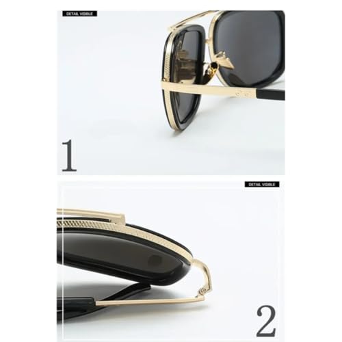 Lunettes de soleil de luxe retro pour hommes et femmes aux finitions haut de gamme