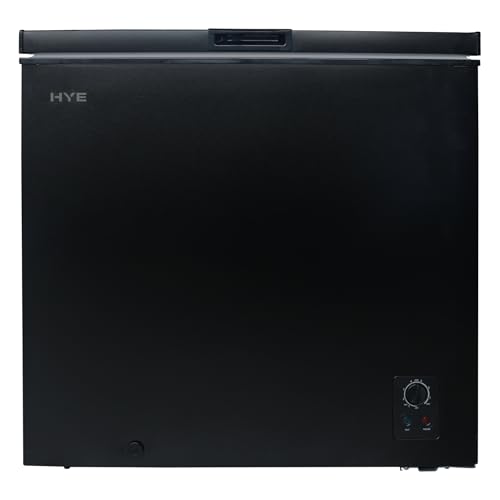 HYE Chest Freezer - 205L Capacity Freestanding Design Black