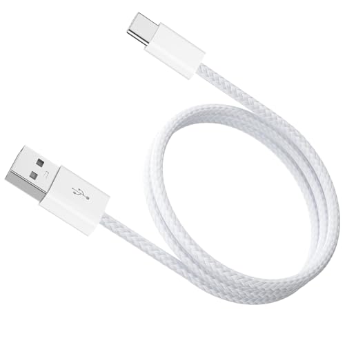 Image of USB C Cable for Carplay iPhone 17 Pro Max Air 16 15,18W 3A USB A to C Cable for Apple CarPlay & Android Auto, 1M Length Type C Charging Cord for iPad Pro, iPad A16 /Mini 6, Galaxy S25 S24 S23, White