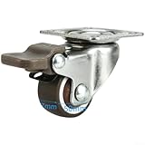 Frein pour un positionnement stable : le frein pratique actionné par le pouce verrouille la rotation de la roue et pivote pour garder les bureaux, armoires et chariots stables pendant les tâches et éviter les mouvements indésirables.