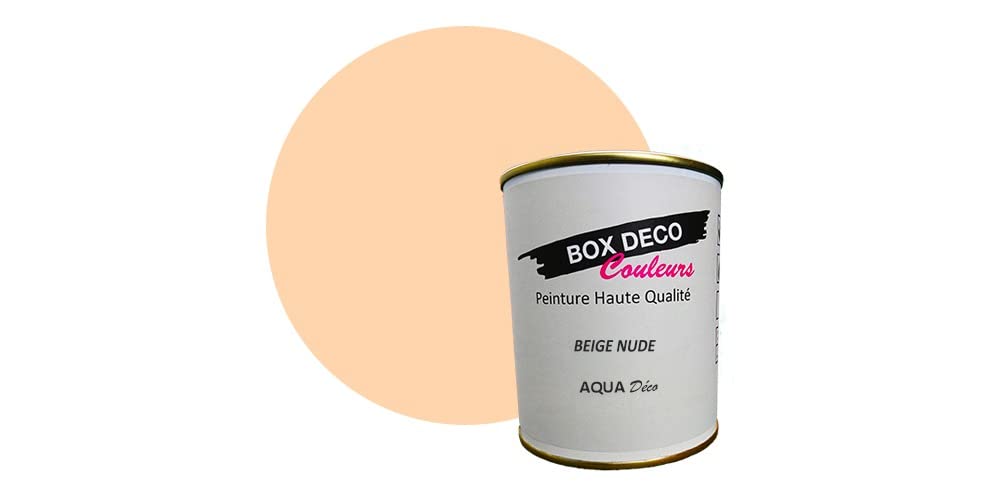 BOX DECO COLORES Pintura de pared acrílica con aspecto mate Aqua Deco - 750 ml, Beige Nude