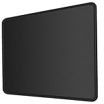 YUANCOX Pure Black Mouse Mat 260x210x3 mm Thick Anti-slip Rubber Base Black Mouse Mat for Laptop and Desktop Computer Mice,Office Learning Gaming Mouse Pad xl (Black-260x210x3mm)