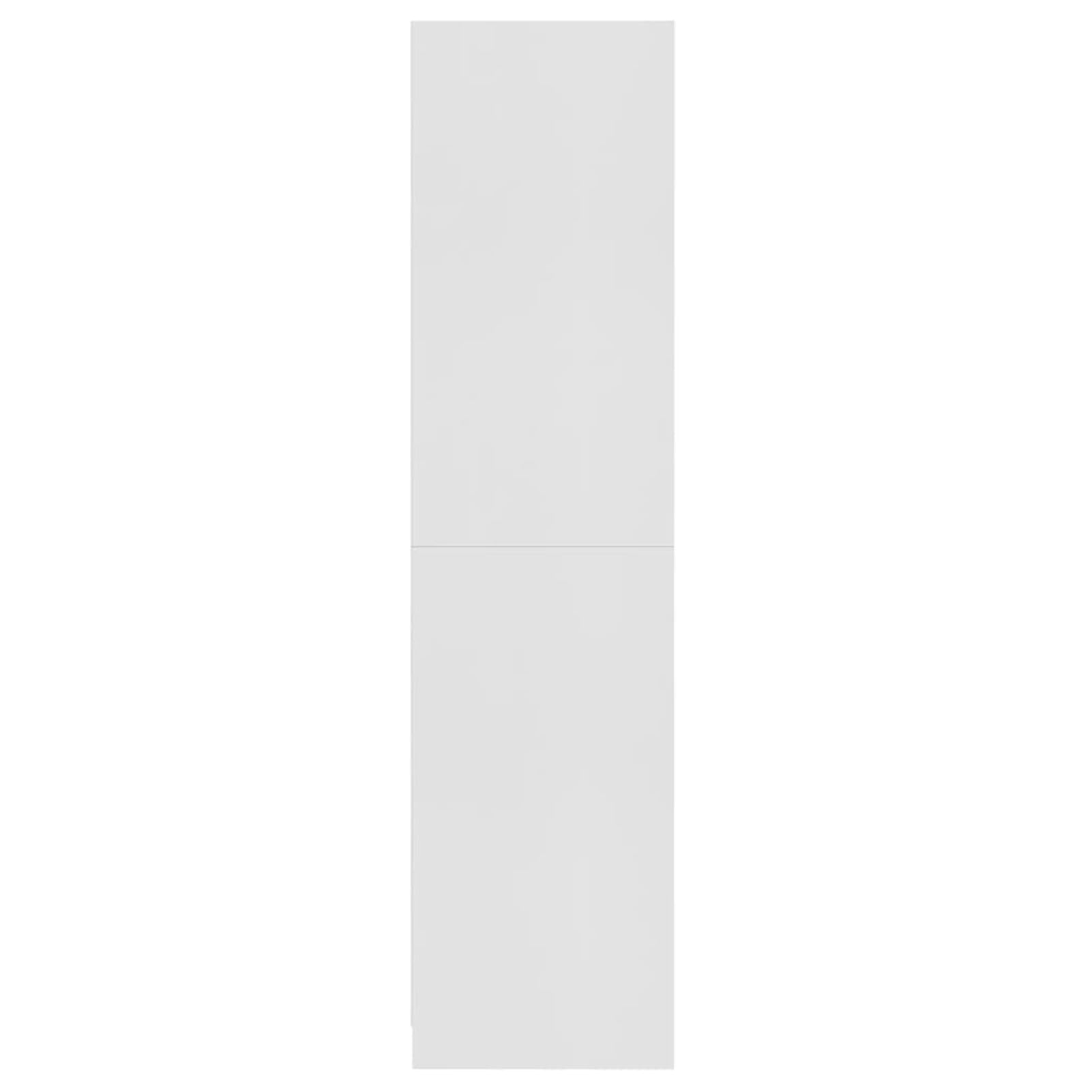 Homgoday Guardaroba bianco 100 x 50 x 200 cm in legno di ingegneria, organizer per guardaroba con 3 ripiani, armadio portaoggetti per vestiti, camera da letto, cabina armadio, scrivania