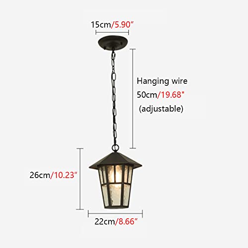 Lanterne suspendue extérieure étanche avec douille E27 pour jardin vintage - 4