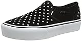 Vans Damen Asher Platform Suede Sneaker, Wildleder Punkte schwarz weiß, 39 EU