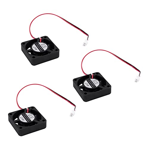 Ohewiiuk 3X DC 12V 0.1A 2 Ventilador de Enfriamiento Enfriador de CPU Caja de PC 40mm x 40mm x 10mm