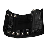 EXAOMBLE Bolsa Enrollable Organizadora de Joyas de Viaje Negra Portátil y Multifuncional para Collares Anillos y Pendientes Estuche Compacto de Gran Capacidad para Almacenamiento Seguro