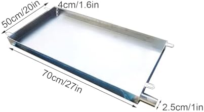 Stainless Steel AC Drip Pan - Durable Drain Tray for Window & Split Systems, Prevent Water Leakage, Easy to Clean, Rust-Resistant, Essential for HVAC Maintenance,70x50cm/27x20in